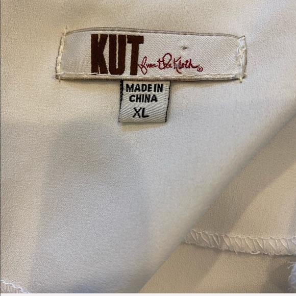 KUT FROM THE KLOTH TRI COLOR SHORT SLEEVE BLOUSE - Picture 6 of 7